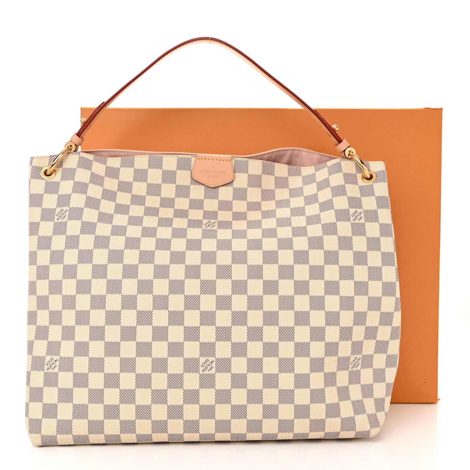 Louis Vuitton Damier Azur Graceful MM Rose Ballerine 11 of 11