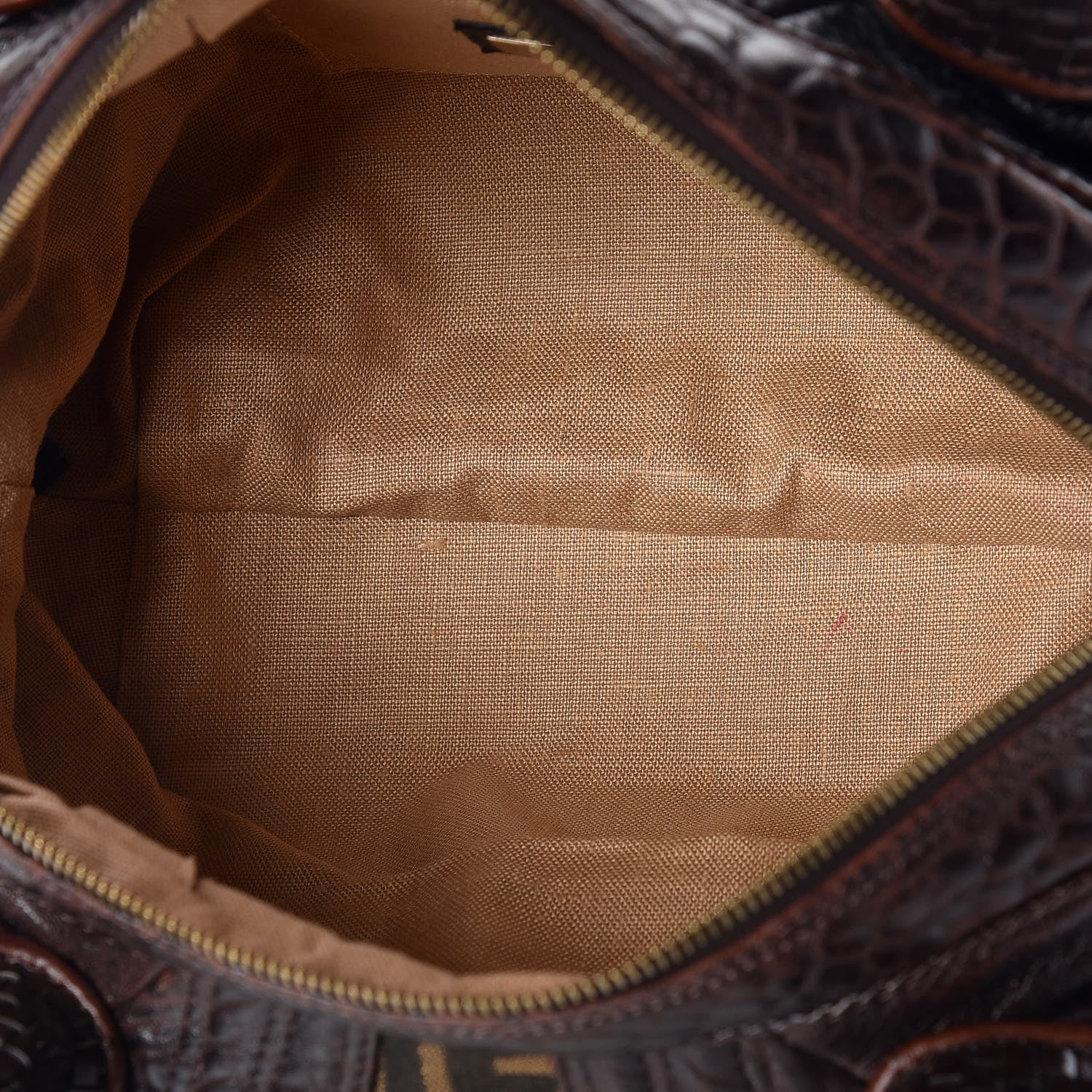 Fendi Zucca Nappa Nuvolata Vitello Tortuga Spy Bowler Tobacco Moro 7 of 10