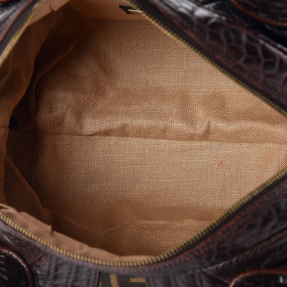 Fendi Zucca Nappa Nuvolata Vitello Tortuga Spy Bowler Tobacco Moro 7 of 10