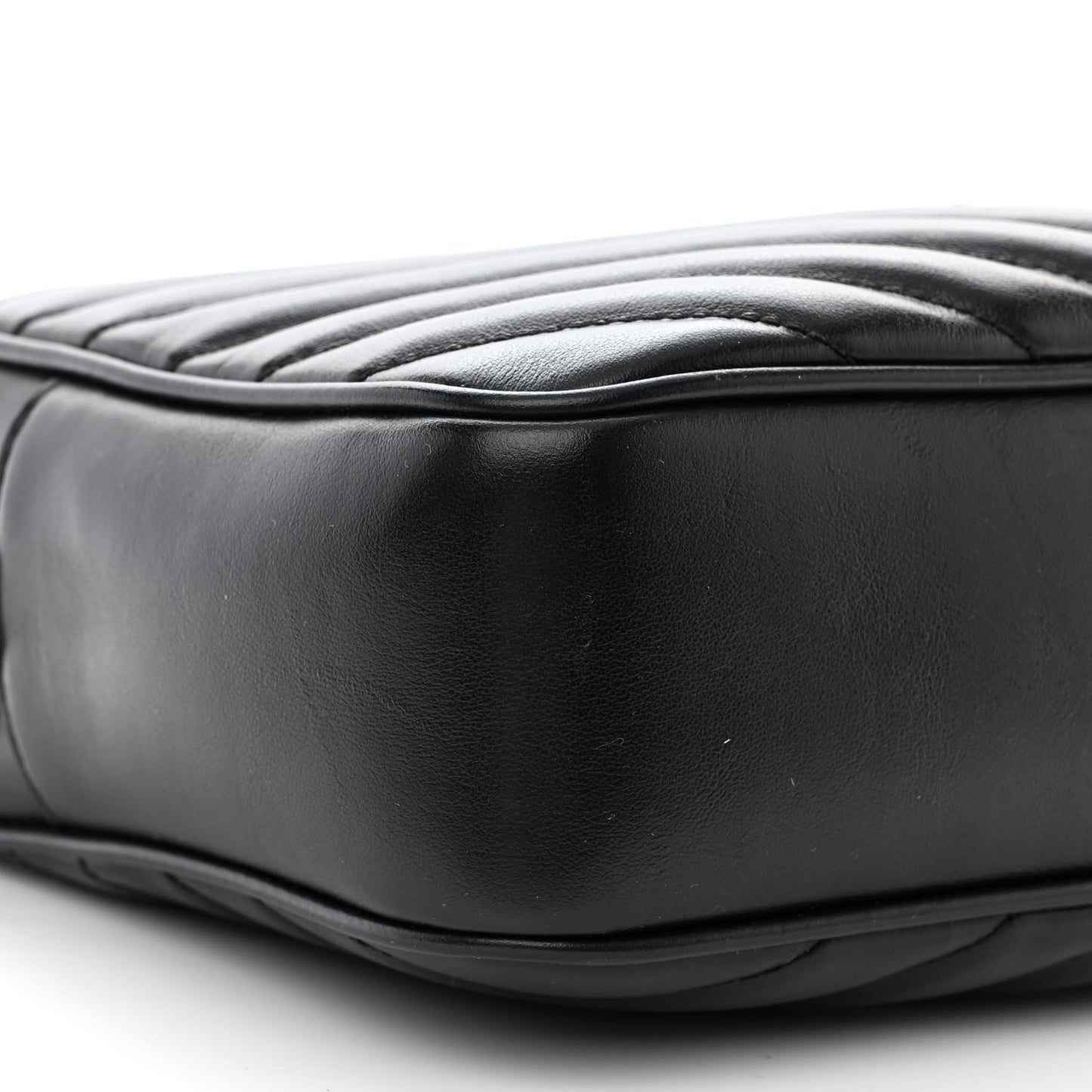 SAINT LAURENT Calfskin Matelasse Monogram Lou Camera Bag Black