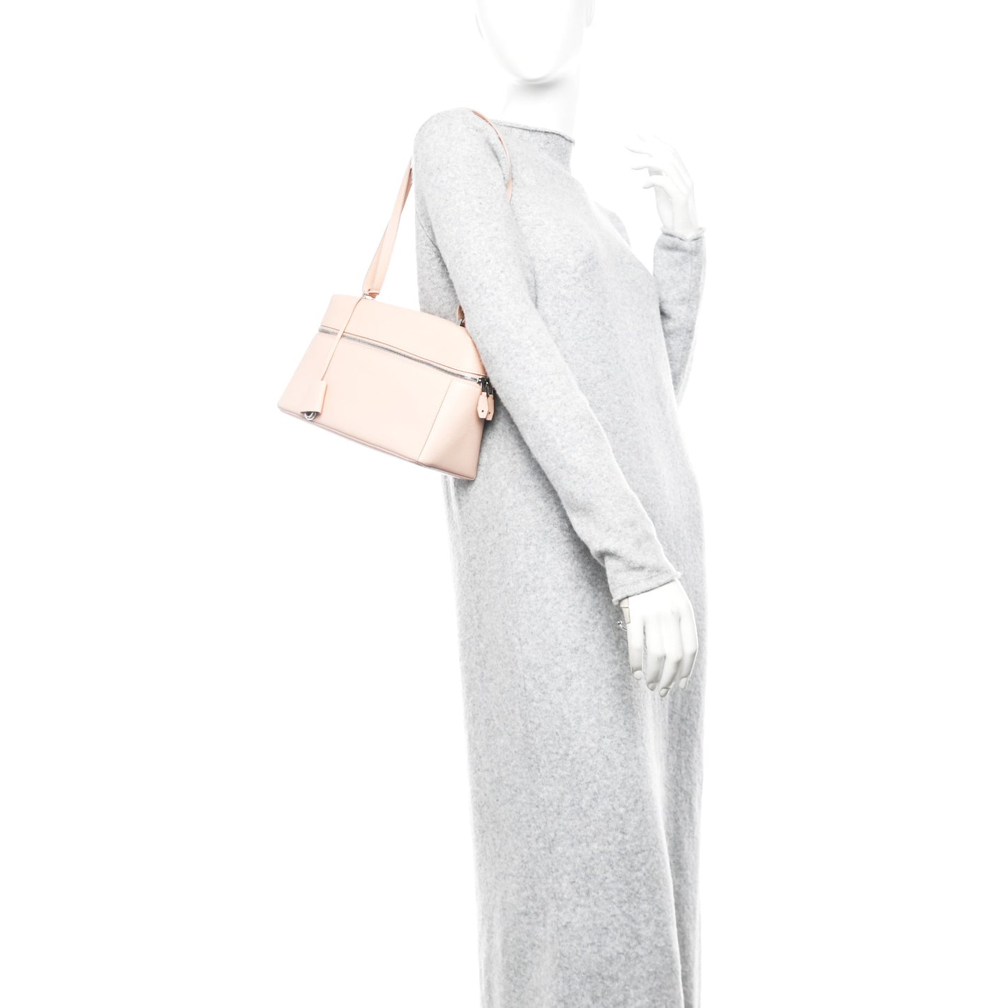 Textured Calfskin Extra Bag L27 Feather Pink