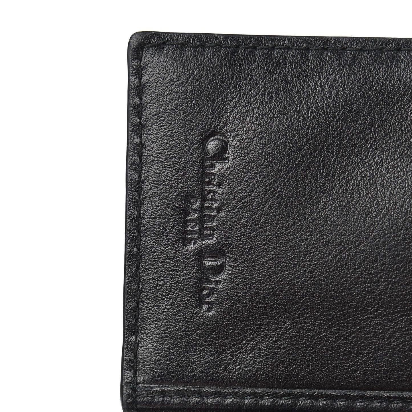 Patent Cannage Lady Dior Card Holder Black