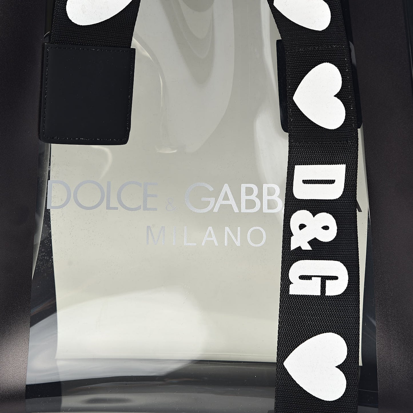 PVC Street Shopping Logo Tote Black