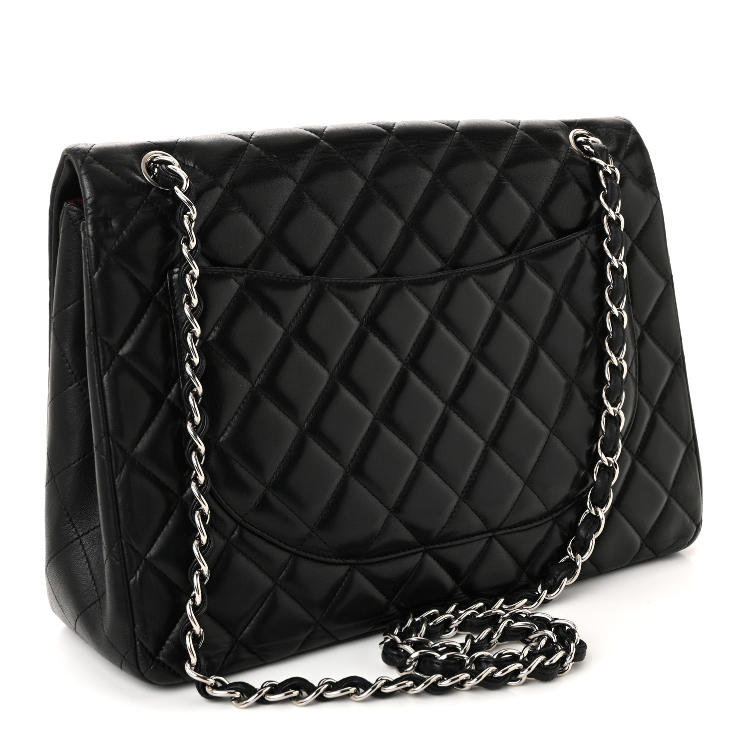 Chanel Lambskin Quilted Maxi Single Flap Black 3 of 10