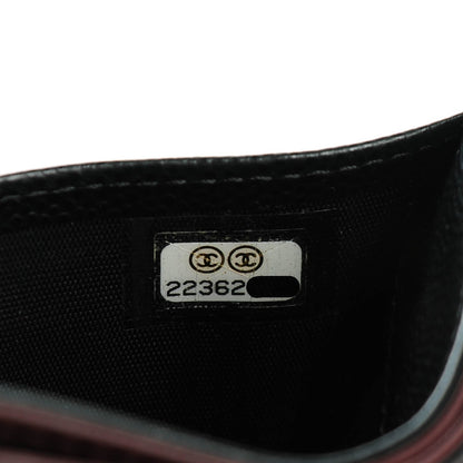 Chanel Caviar Chevron Quilted Card Holder Black 8 of 8