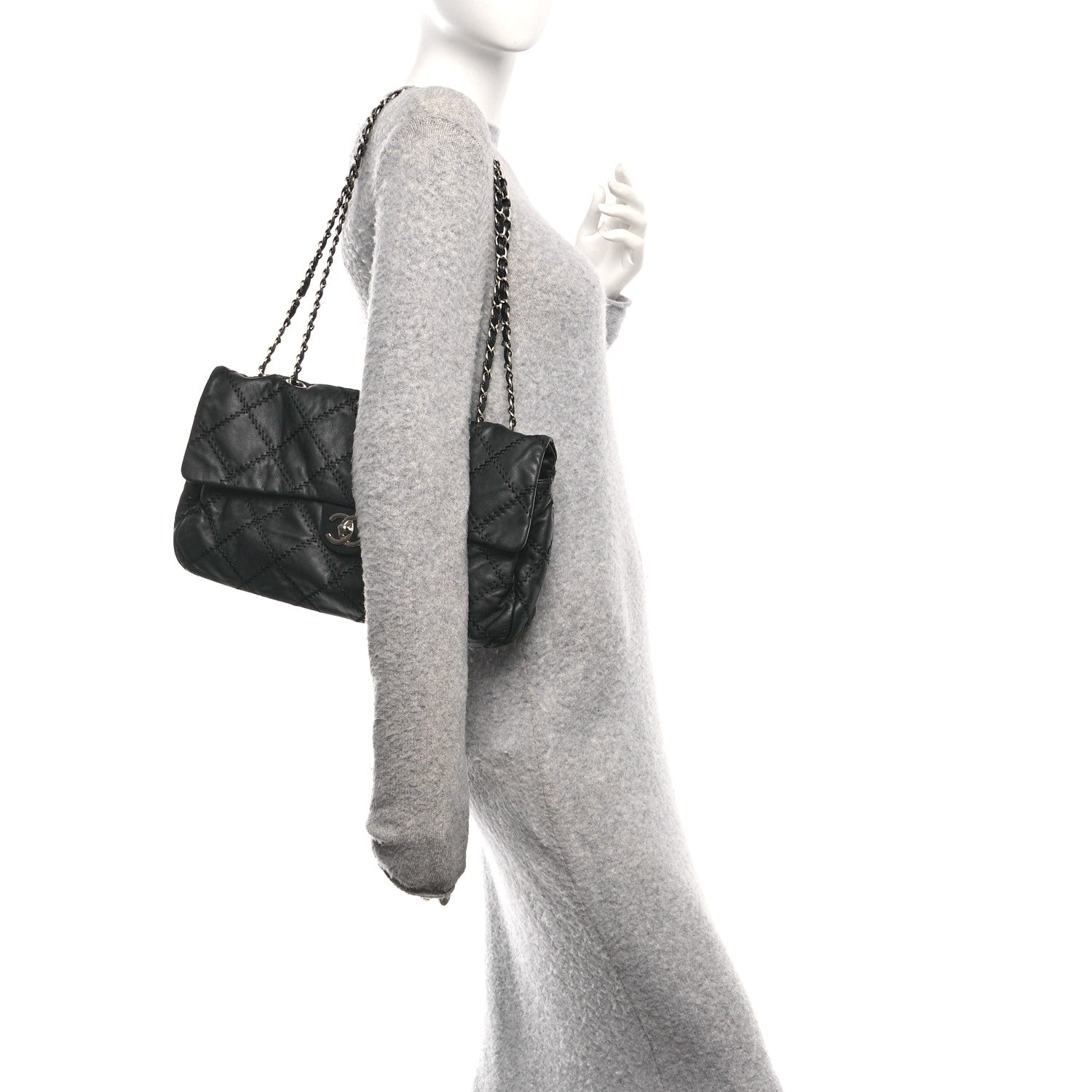 Chanel Lambskin Ultimate Stitch Maxi Flap Black 2 of 10