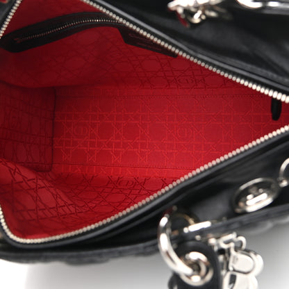 Christian Dior Lambskin Cannage Large Lady Dior Black 5 of 11