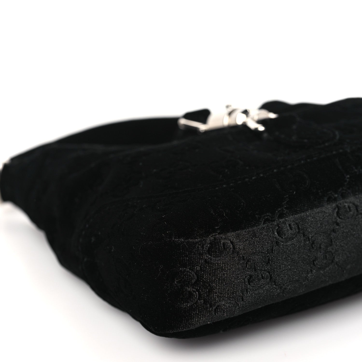 Gucci New Velvet Ashmir GG Monogram Small Jackie 1961 Hobo Black 8 of 9