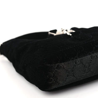 Gucci New Velvet Ashmir GG Monogram Small Jackie 1961 Hobo Black 8 of 9