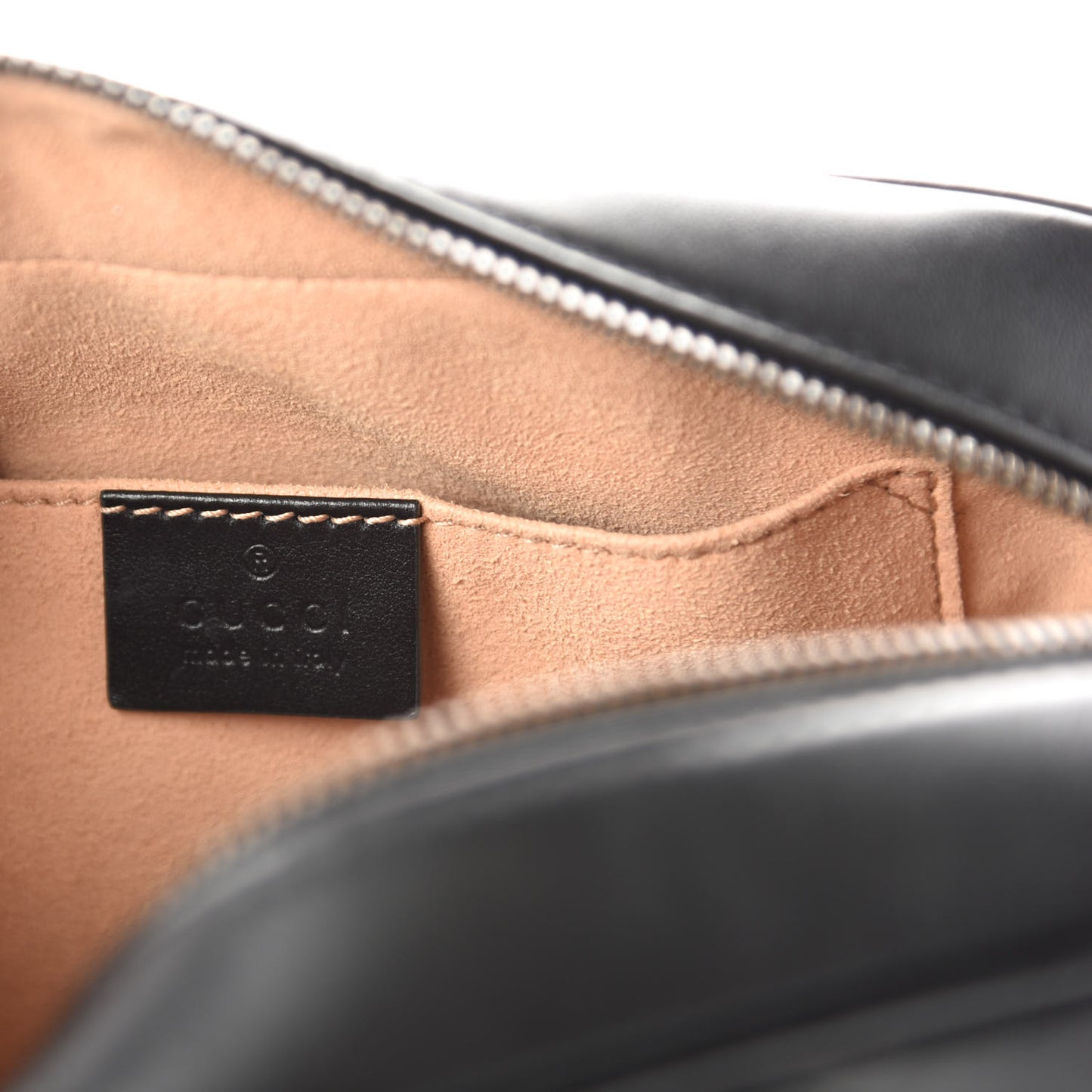 Calfskin Matelasse Small GG Marmont Chain Shoulder Bag Black