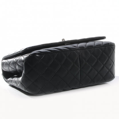 Chanel Lambskin Surpique Chevron Medium Flap Black 4 of 8