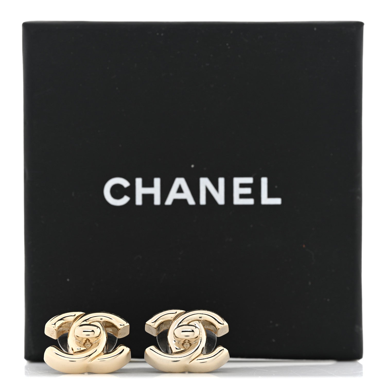 Chanel Metal CC Turnlock Earrings Gold 5 of 5