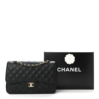 Chanel Caviar Quilted Jumbo Double Flap Black 11 of 11