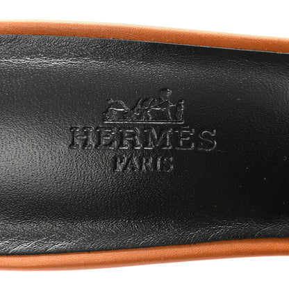 Hermes Calfskin Helia 60 Sandals 39 Gold 8 of 9