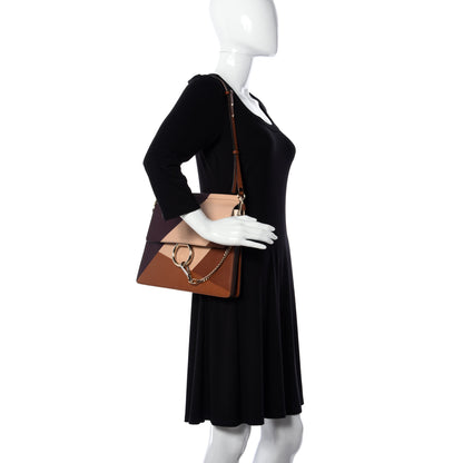 Chloe Smooth Calfskin Patchwork Medium Faye Shoulder Bag Light Tan 2 of 9