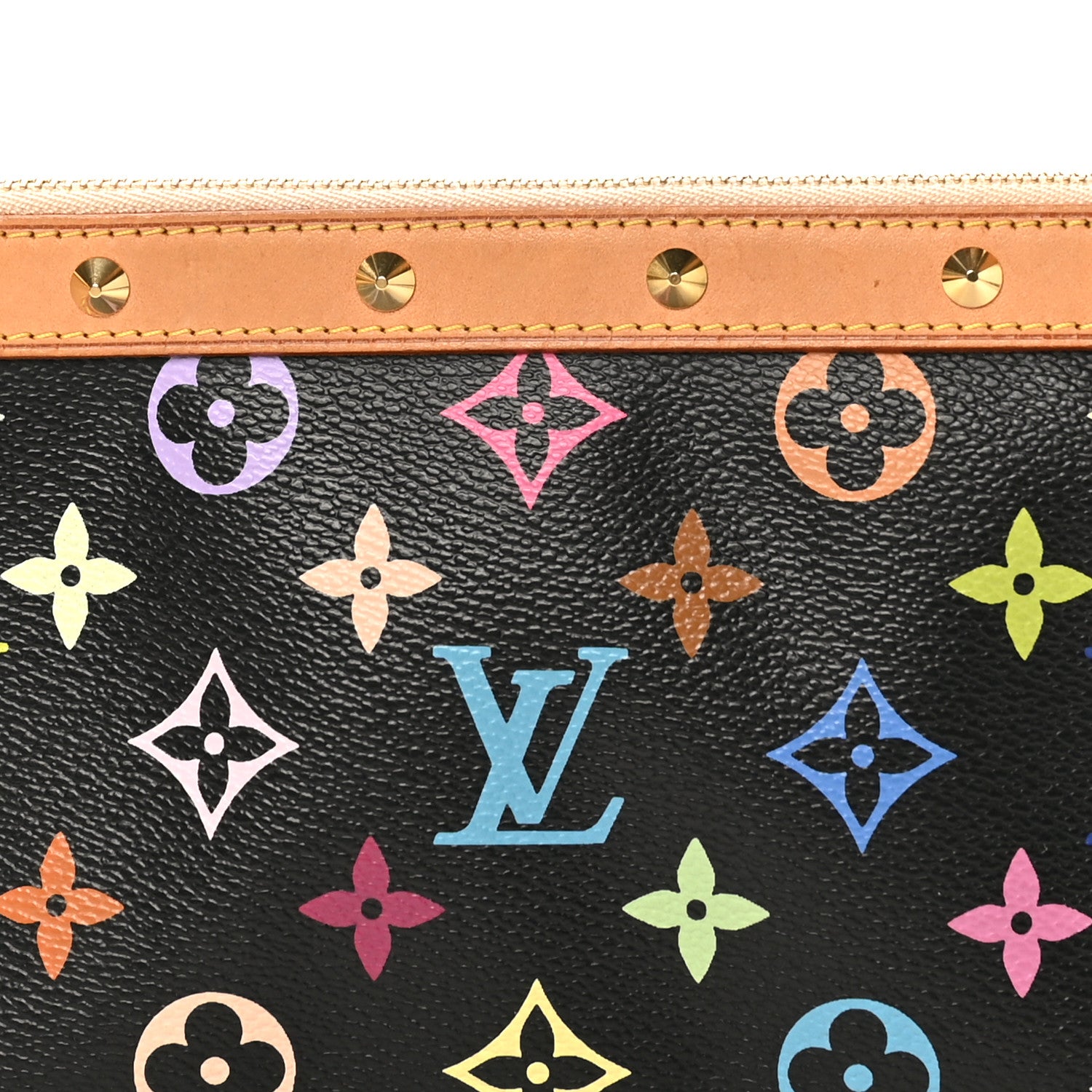 Louis Vuitton Monogram Multicolor Pochette Accessories Black 7 of 9