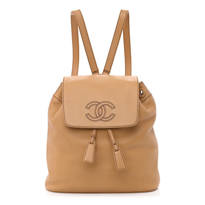 Chanel Lambskin CC Drawstring Backpack Beige 1 of 12