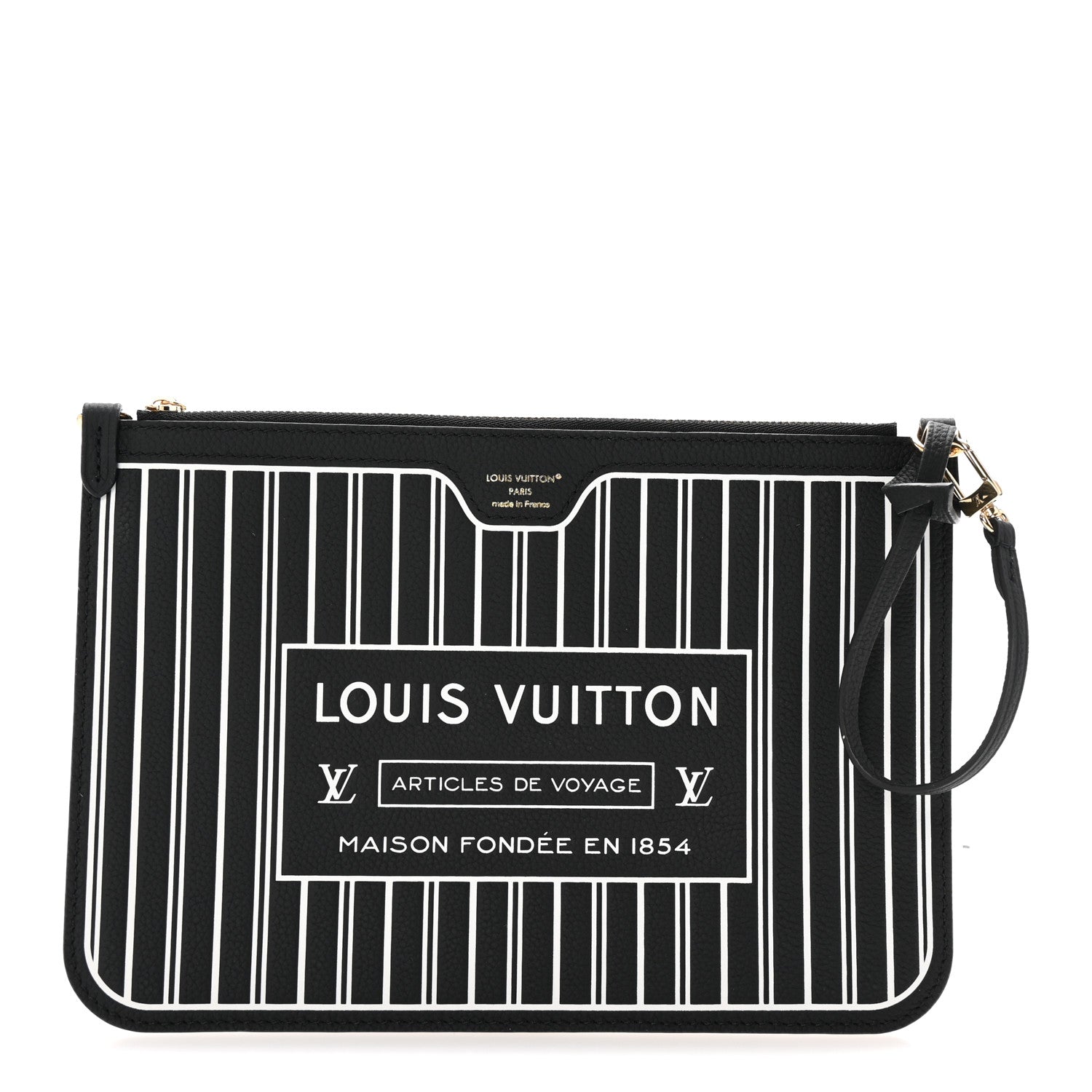 Louis Vuitton Calfskin Neverfull Inside Out MM Pochette Black 1 of 6