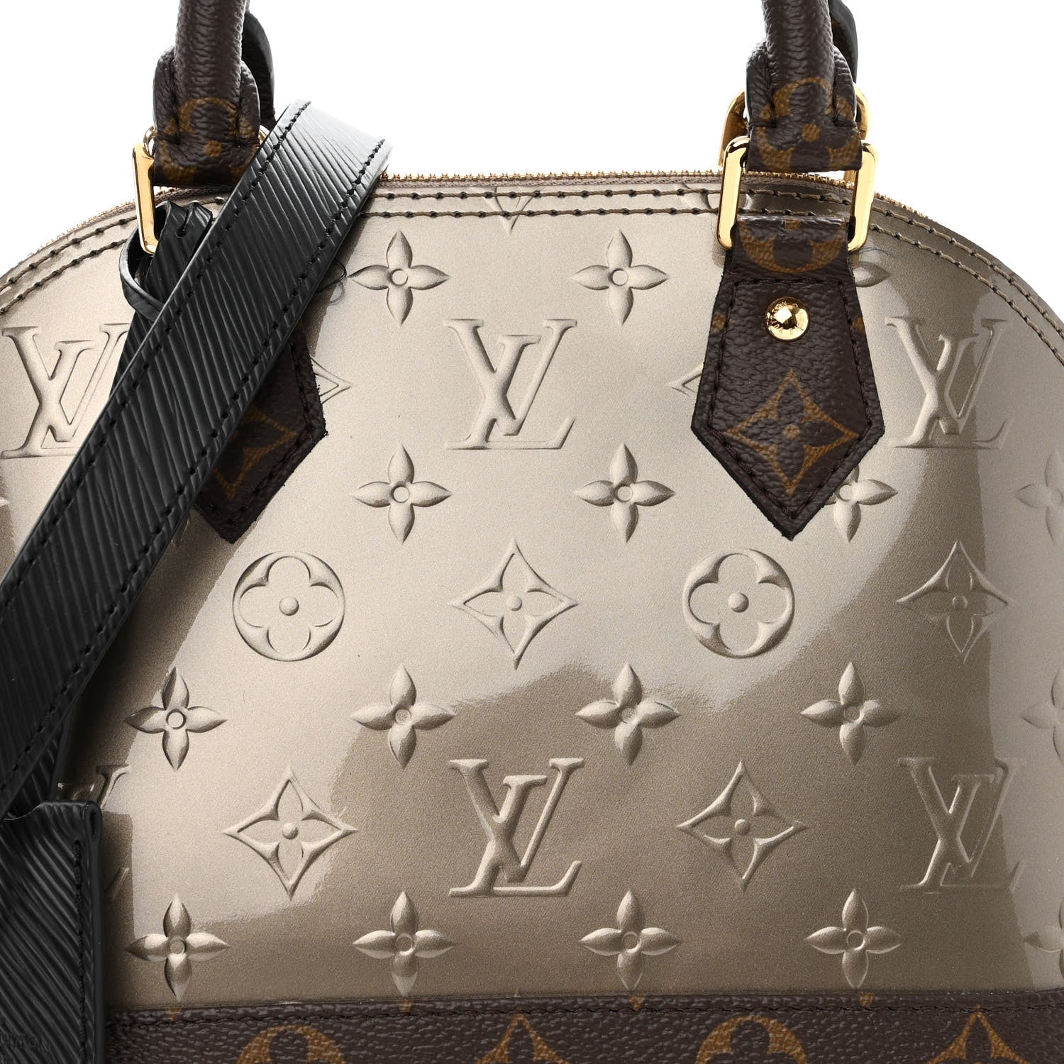 Louis Vuitton Vernis Epi Monogram Alma BB Champagne Metallise 7 of 11