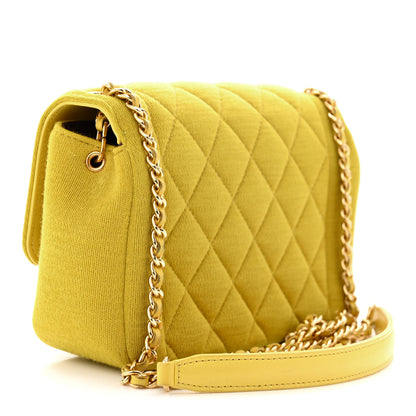 Chanel Jersey Quilted Mini Chic With Me Flap Yellow 3 of 12