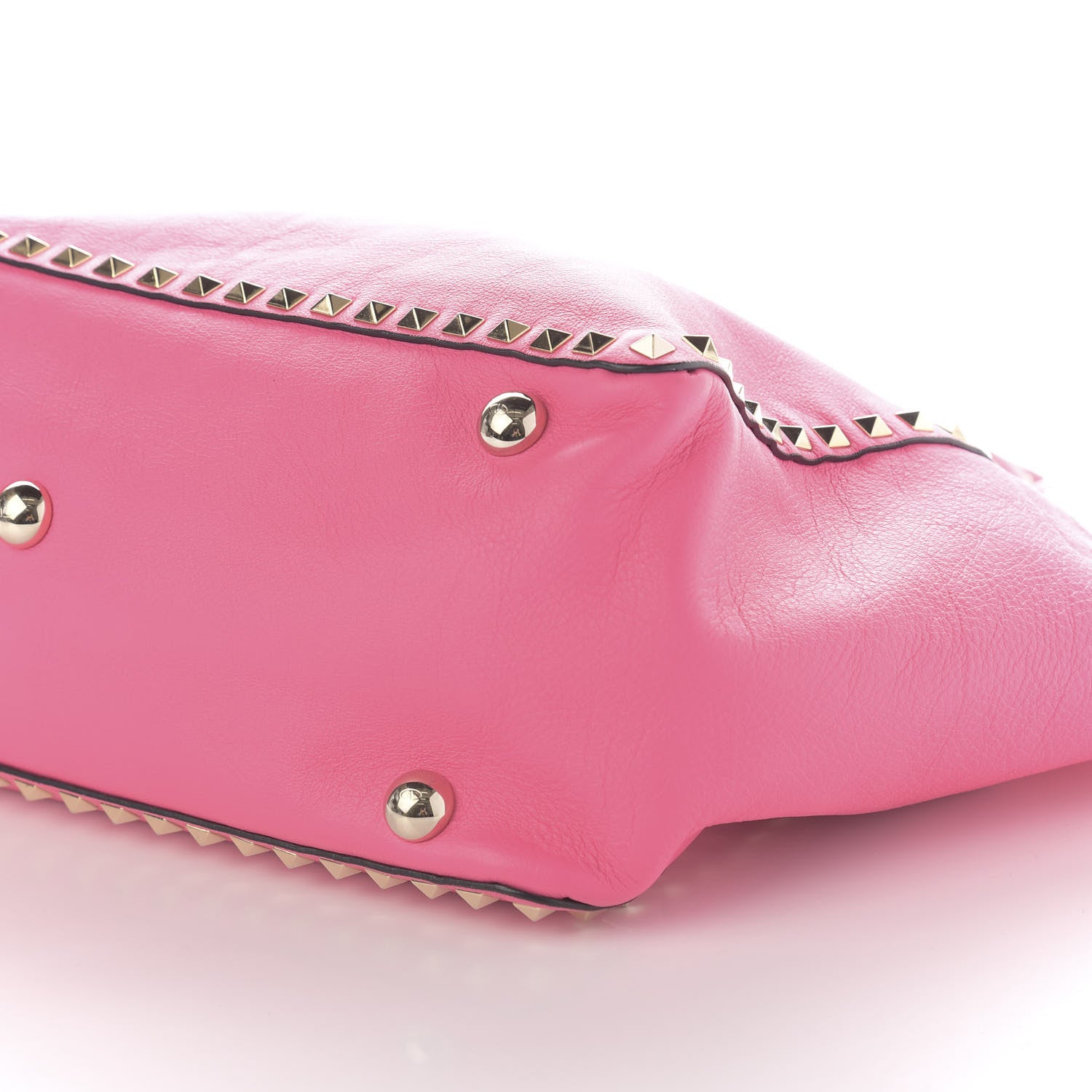 Valentino Garavani Vitello Medium Rockstud Tote Fuxia Fluo 8 of 10