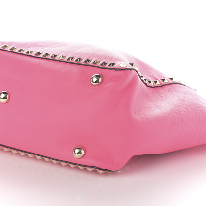 Valentino Garavani Vitello Medium Rockstud Tote Fuxia Fluo 8 of 10