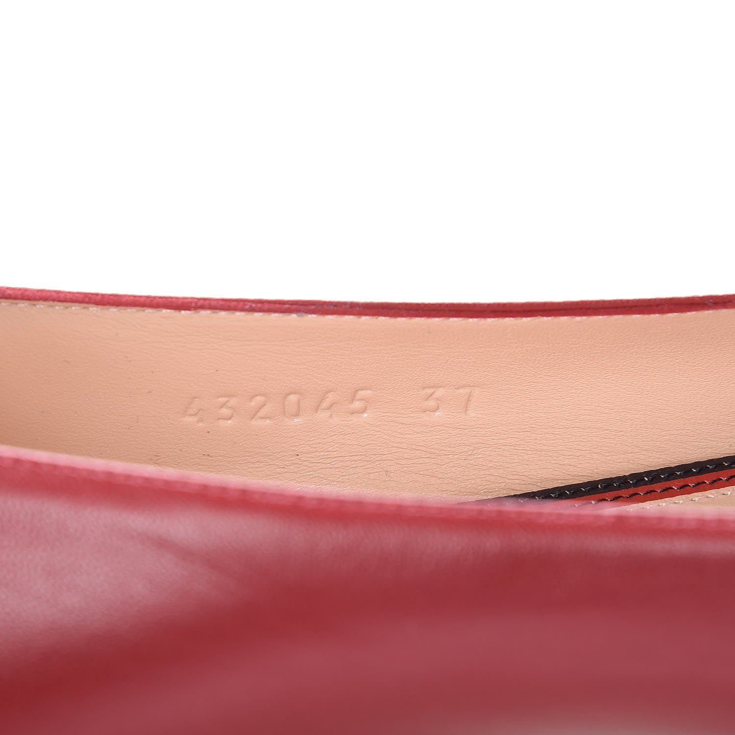 Gucci Calfskin Web Bow Ballerina Flats 37 Red 8 of 9