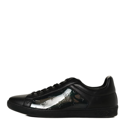 Louis Vuitton PVC Calfskin Monogram Mens Sneakers 9.5 Black 1 of 11