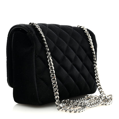 Versace Velvet Quilted Icon Crossbody Bag Black 2 of 8