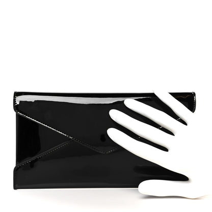 Saint Laurent Patent Paloma Envelope Clutch Black Black 2 of 8