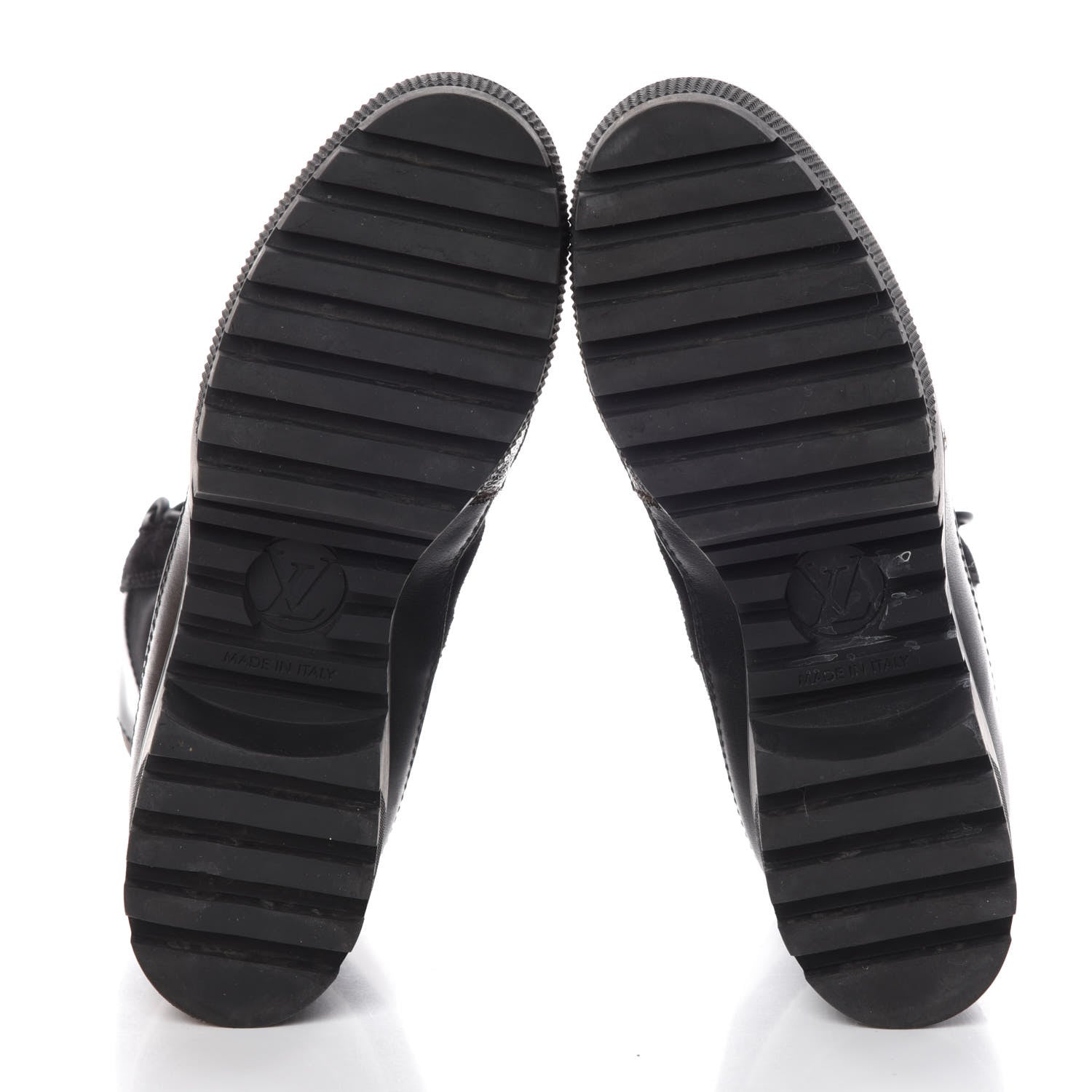 Louis Vuitton Suede Calfskin Monogram Laureate Platform Desert Boots 36 Black 6 of 7