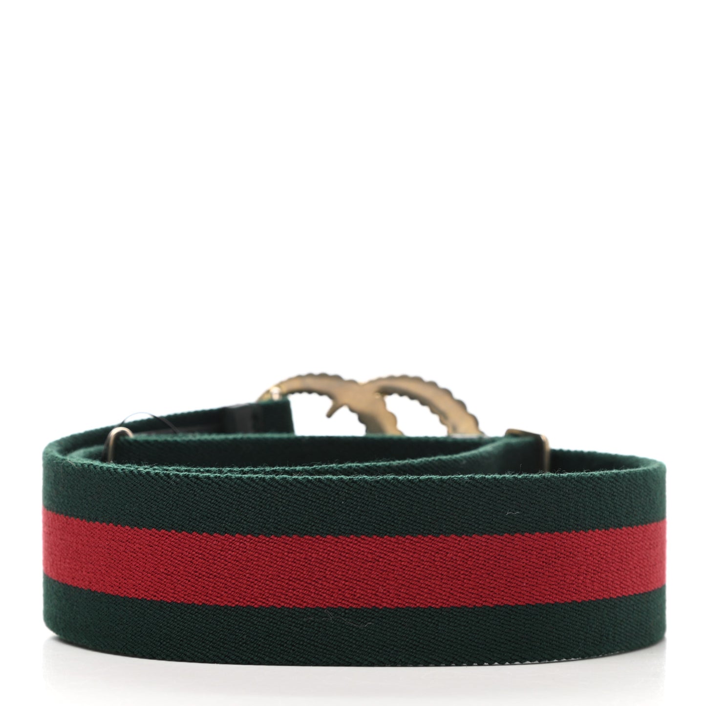 Canvas Torchon Double G Web Belt 90 36 Verde