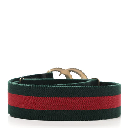 Gucci Canvas Torchon Double G Web Belt 90 36 Verde 2 of 3
