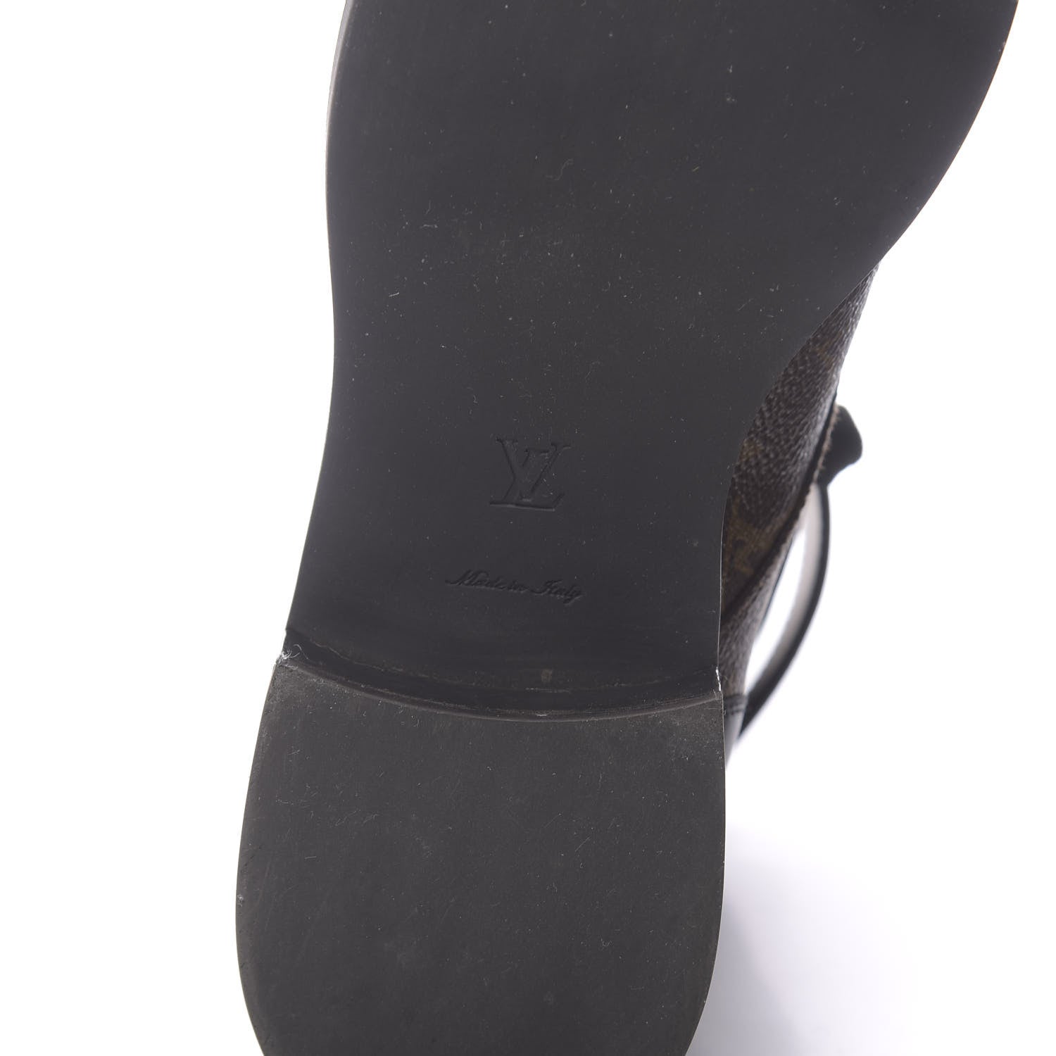 Louis Vuitton Calfskin Monogram Wonderland Flat Ranger Boots 40 Black 6 of 10