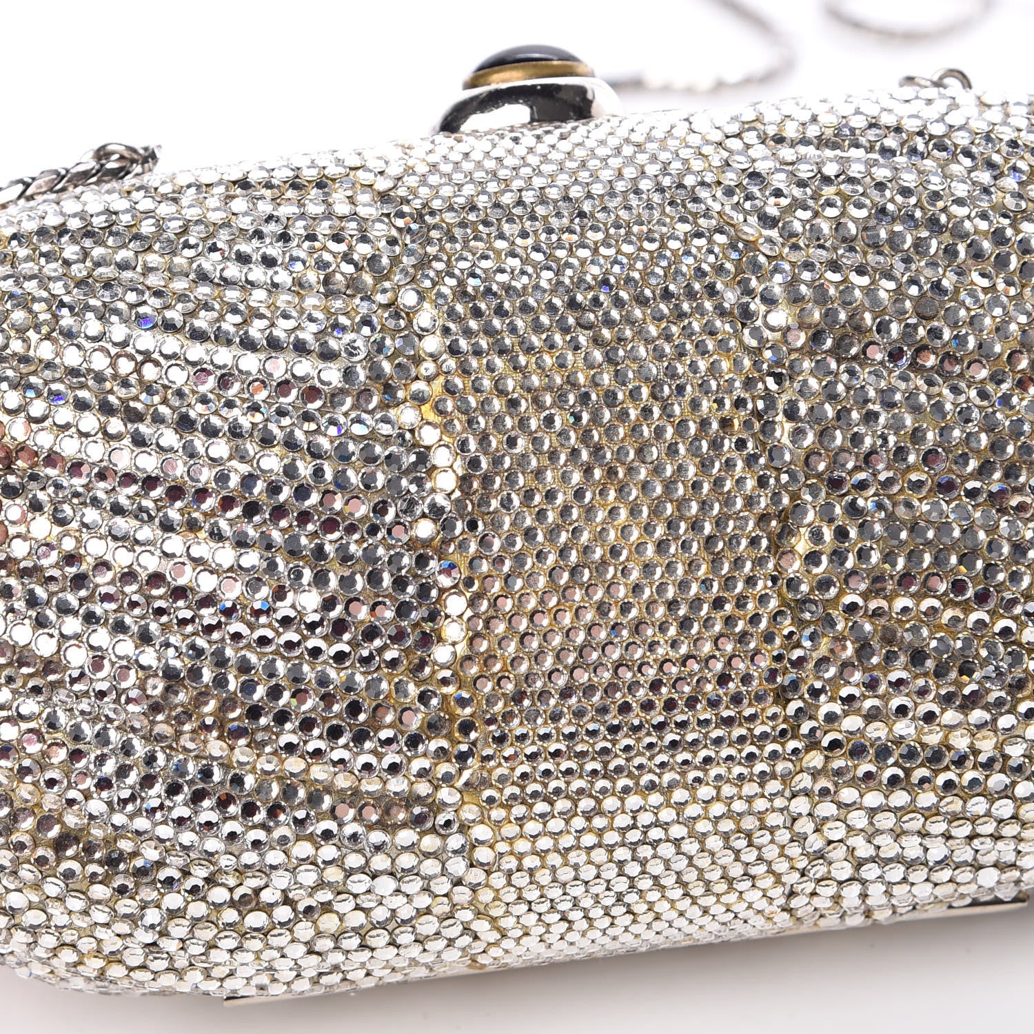 Judith Leiber Swarovski Crystal Minaudiere Clutch Silver 7 of 16