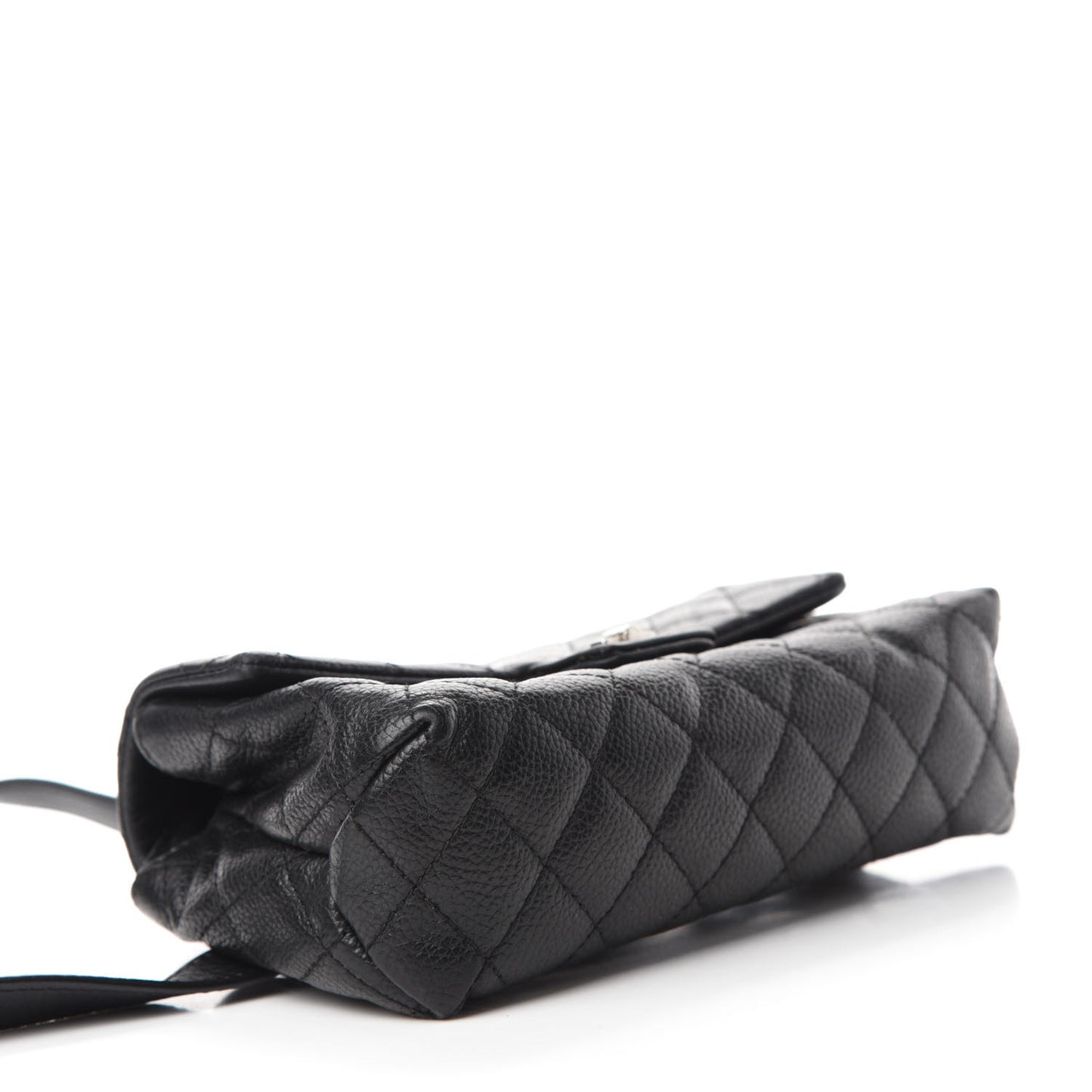 Grained Calfskin Quilted 2.55 Reissue Flap Belt Bag Clutch Black