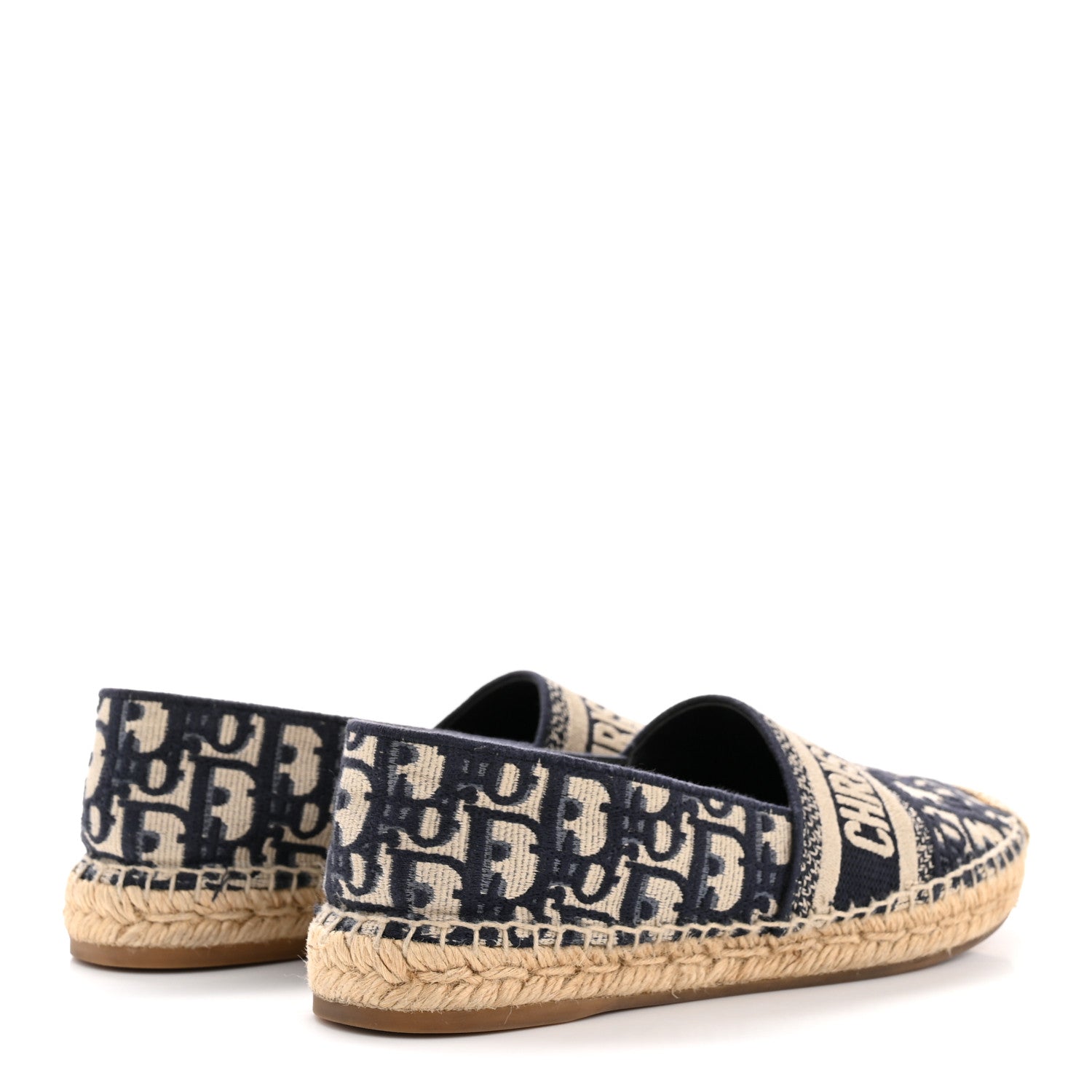 Christian Dior Oblique Embroidered Granville 15mm Espadrilles 37 Deep Blue 5 of 10