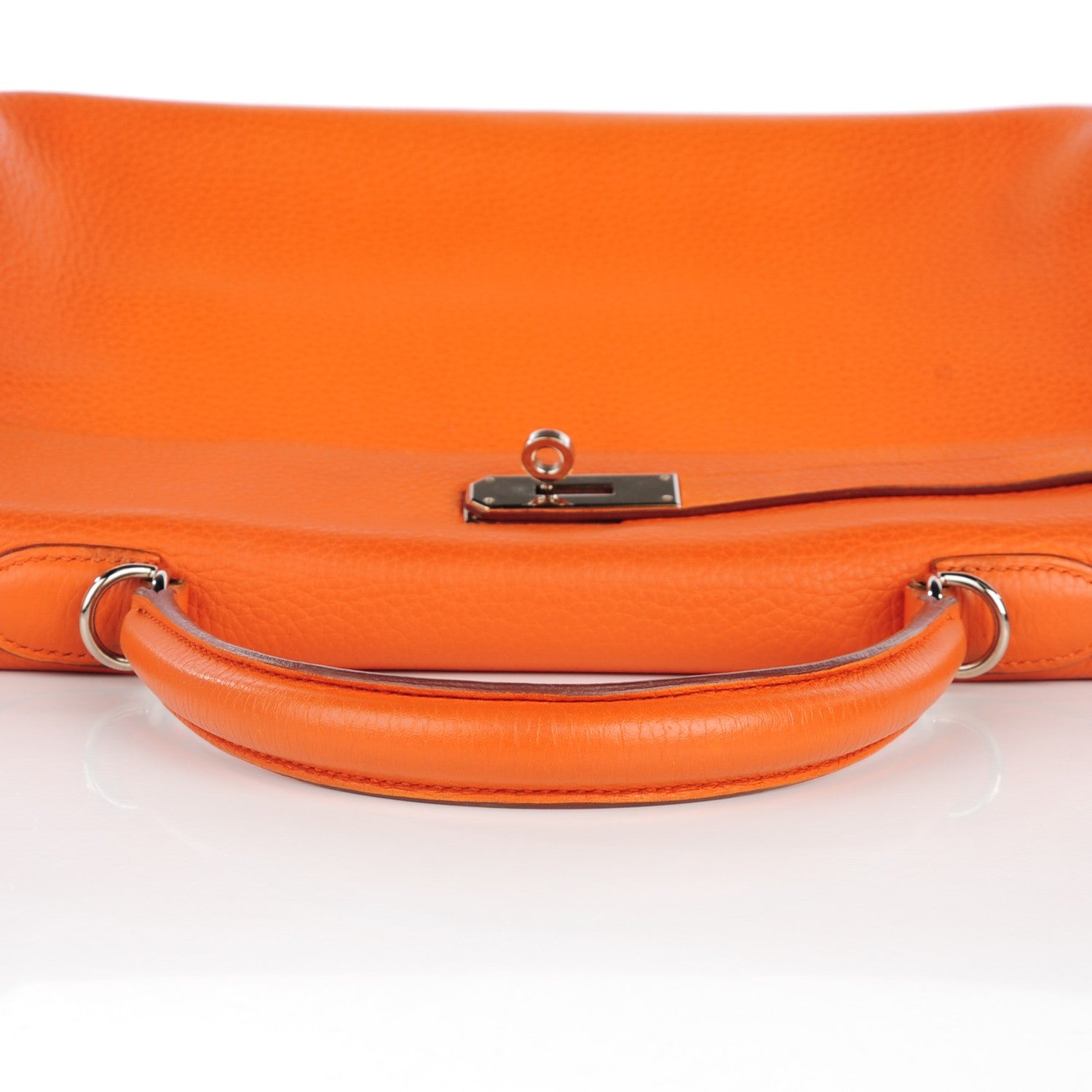Hermes Taurillon Clemence Kelly Retourne 35 Orange 4 of 22