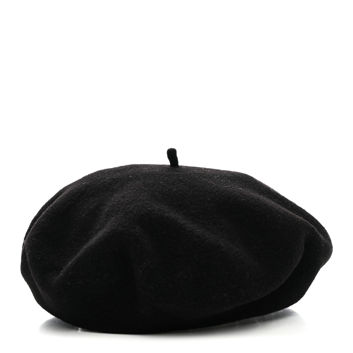 Merino Wool Silk Brides de Gala En Desordre Bonnie Beret 58 Black