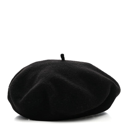 Hermes Merino Wool Silk Brides de Gala En Desordre Bonnie Beret 58 Black 1 of 10