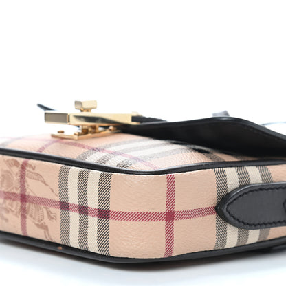 Burberry Haymarket Check Mini Berkeley Crossbody Black 8 of 10