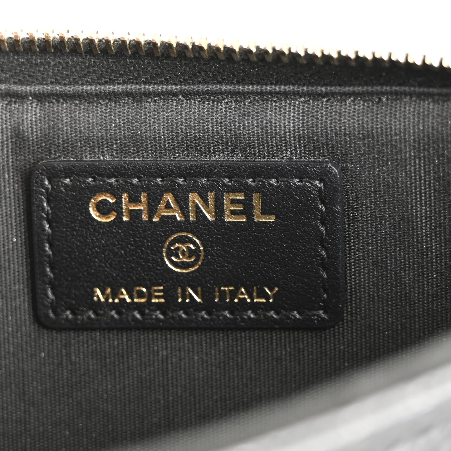 Caviar Camellia Embossed Classic Flat Wallet Pouch Black