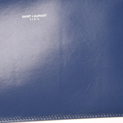 Saint Laurent Grained Calfskin Topstitch Baby Sac De Jour Denim 11 of 15
