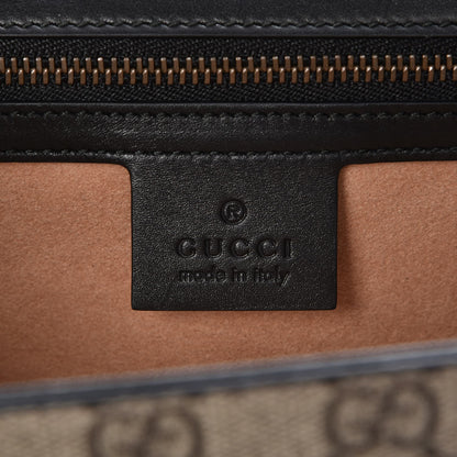 Gucci Nappa GG Supreme Monogram Medium Osiride Top Handle Bag Black Oro Vecchio Beige Ebony 7 of 8