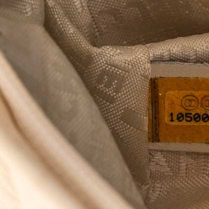 Chanel Deerskin Stitched Bowler White0 7 of 11