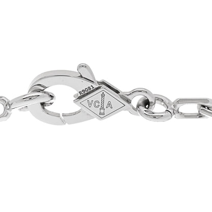 Van Cleef & Arpels 18K White Gold Veined Black Onyx 5 Motifs Vintage Alhambra Bracelet 3 of 6