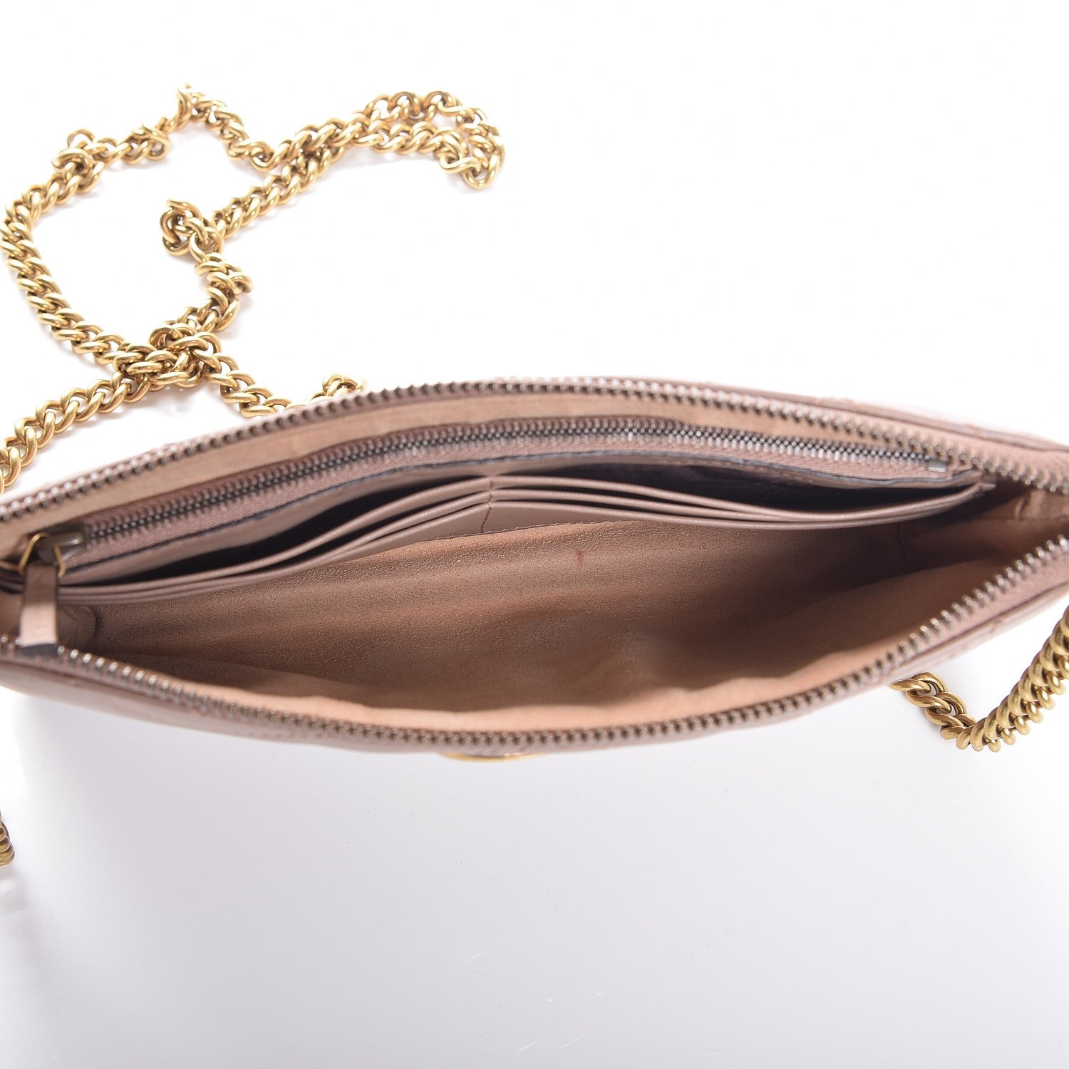 Gucci Calfskin Matelasse Mini GG Marmont Chain Bag Porcelain Rose 5 of 7