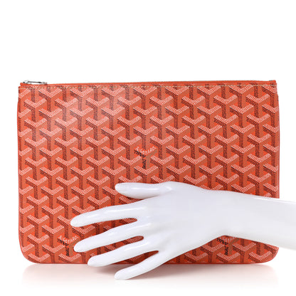 Goyard Goyardine Senat Pochette MM Orange 2 of 7