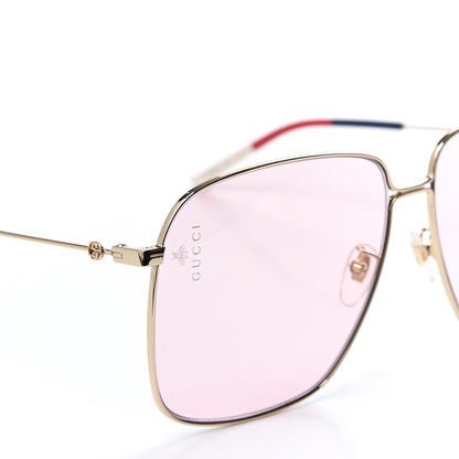 Gucci Rectangular Frame Interlocking G Sunglasses GG0394S Pink 7 of 8