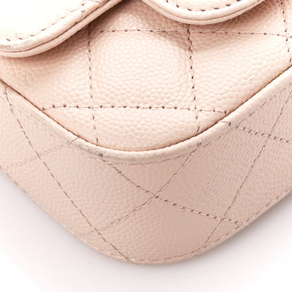 Chanel Caviar Quilted Mini Clutch With Chain Light Beige 10 of 12